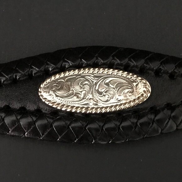 Montana Silversmiths Men's Buckle with Hand Tooled Custom Made Leather Belt - Picture 8 of 12